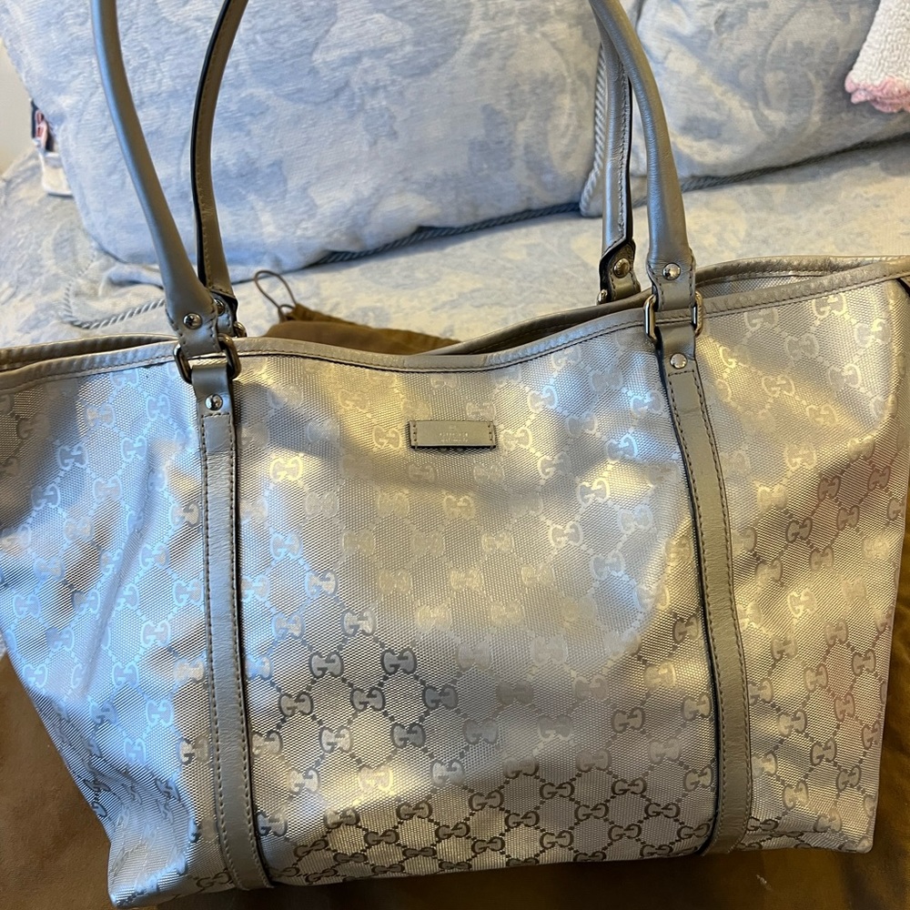 Authentic Gucci Bag In Silver - image 3